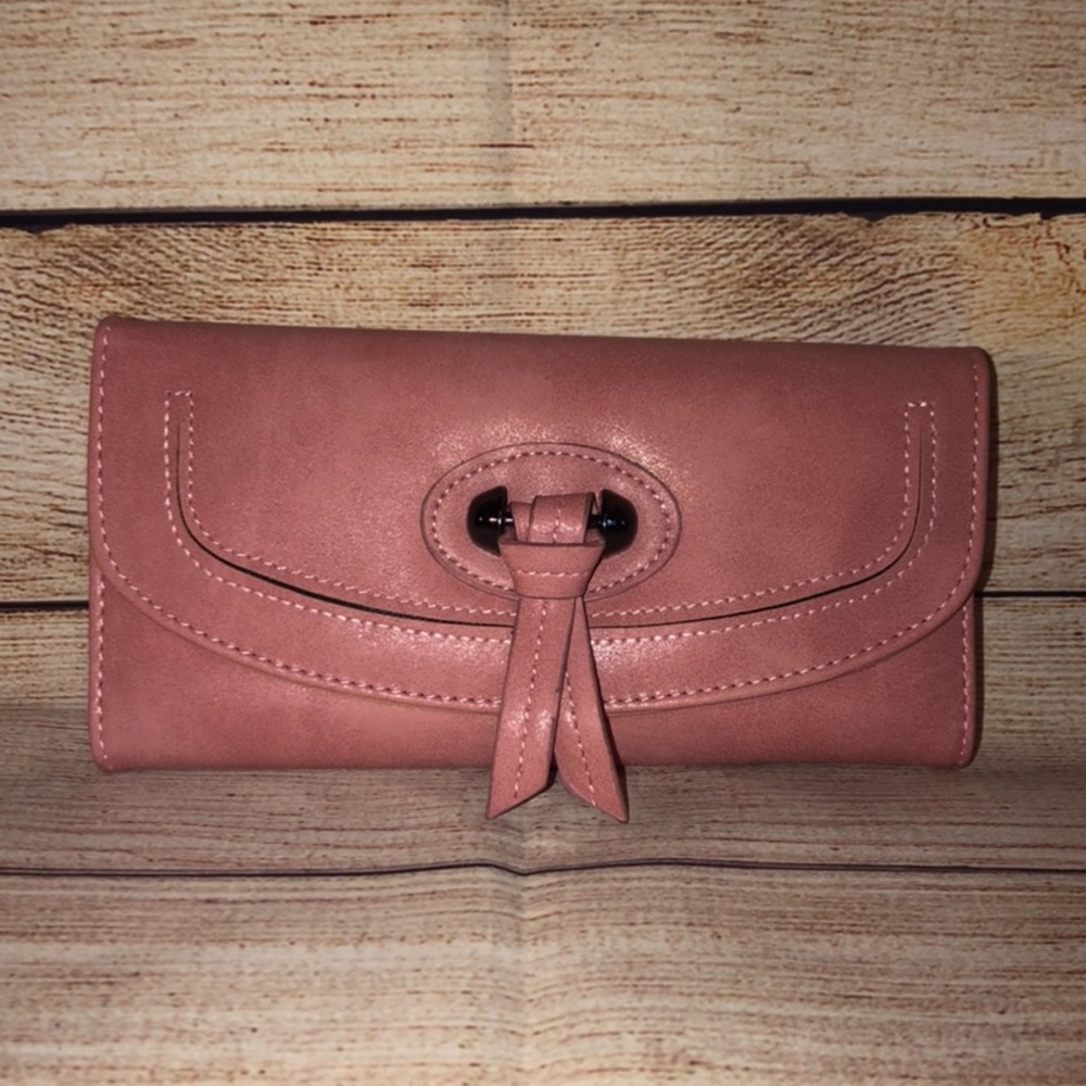 🌸Soft pink Knot wallet